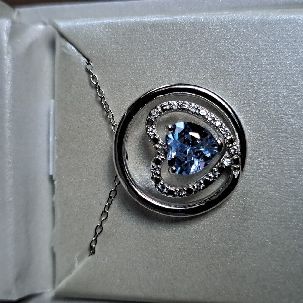 Aqua gem stone necklace